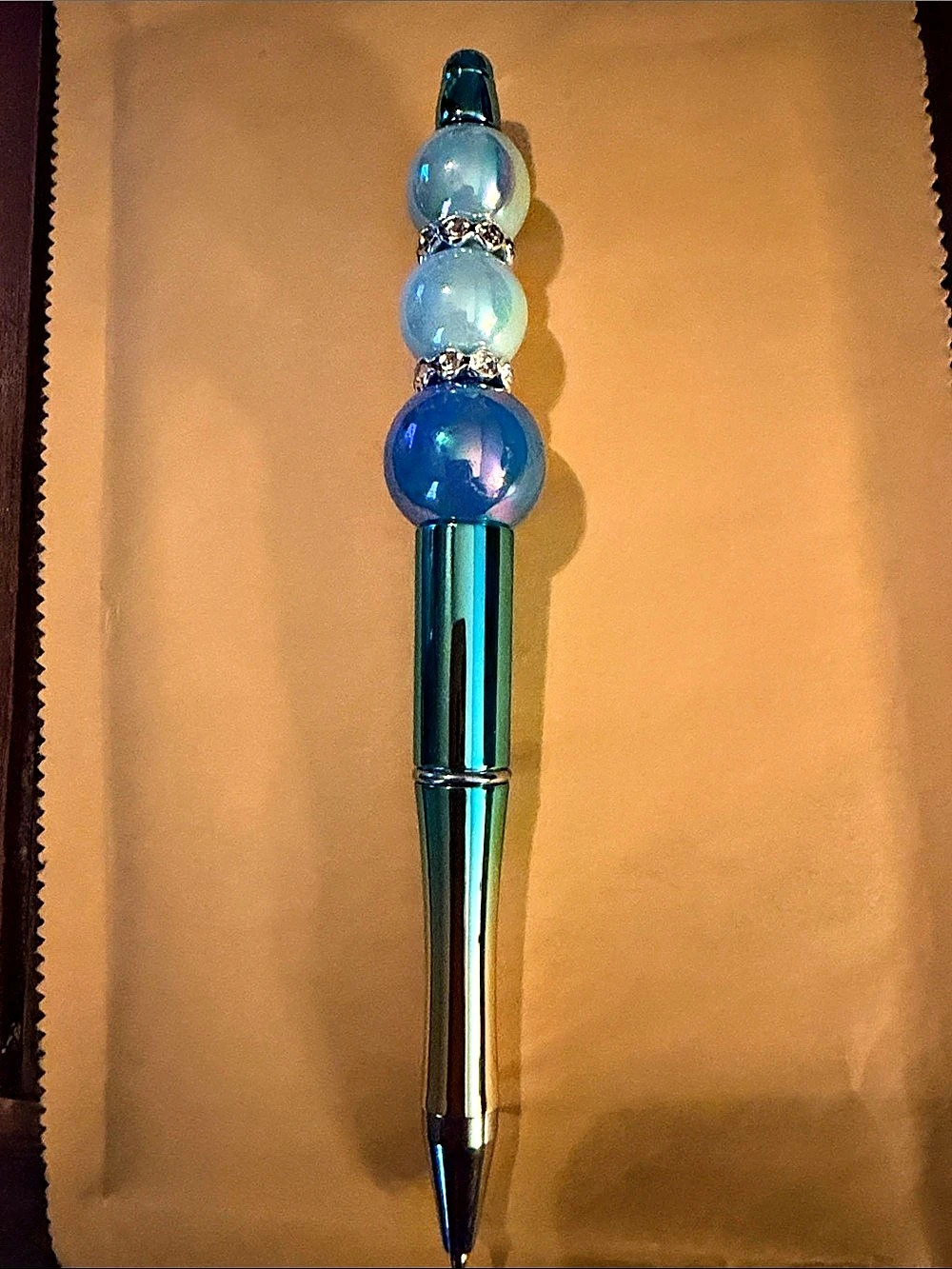 Beaded Blue & Green Pen